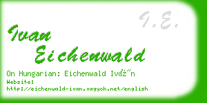 ivan eichenwald business card